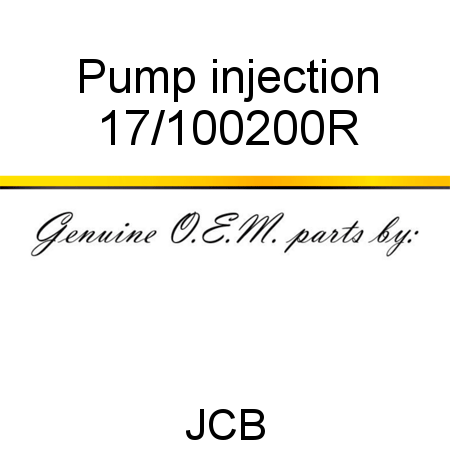 Pump, injection 17/100200R