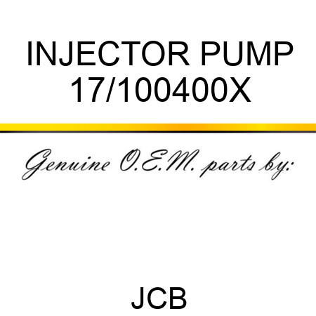 INJECTOR PUMP 17/100400X