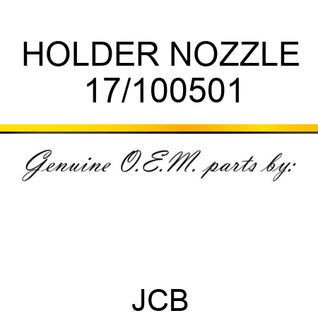 HOLDER NOZZLE 17/100501