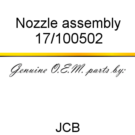 Nozzle, assembly 17/100502