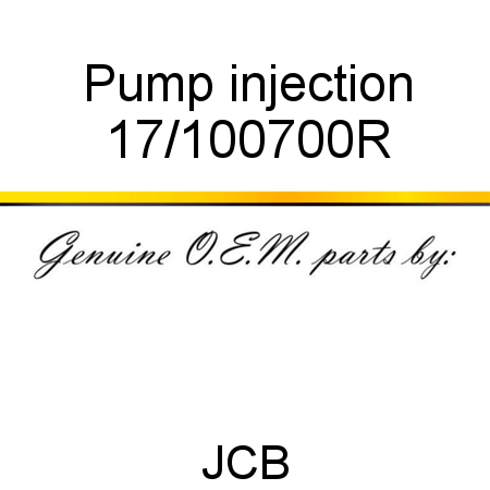 Pump, injection 17/100700R