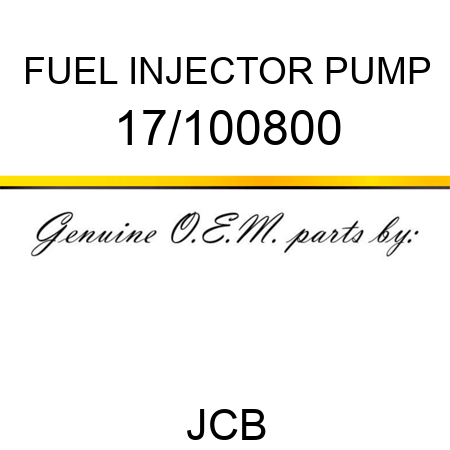 FUEL INJECTOR PUMP 17/100800