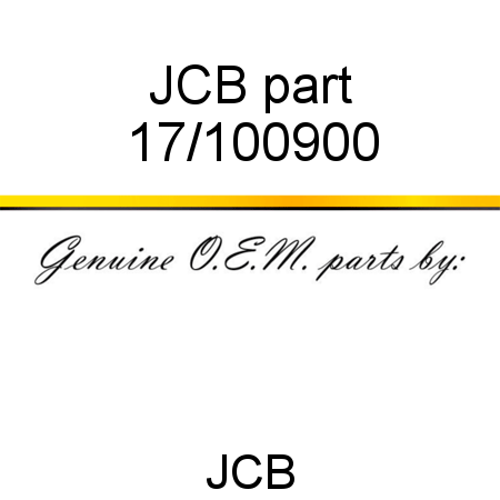 JCB part 17/100900