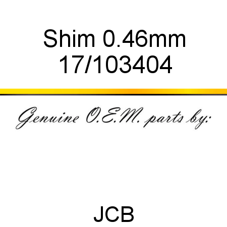 Shim, 0.46mm 17/103404