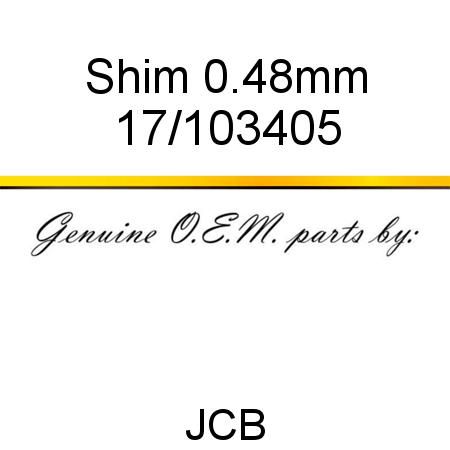 Shim, 0.48mm 17/103405