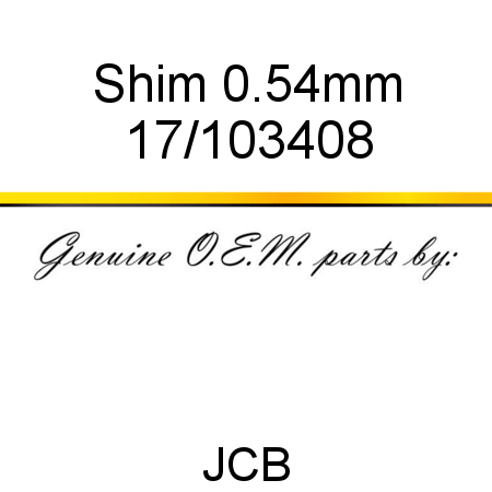 Shim, 0.54mm 17/103408