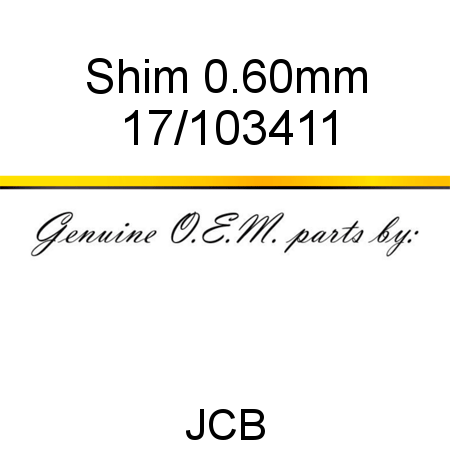 Shim, 0.60mm 17/103411