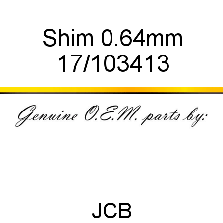 Shim, 0.64mm 17/103413