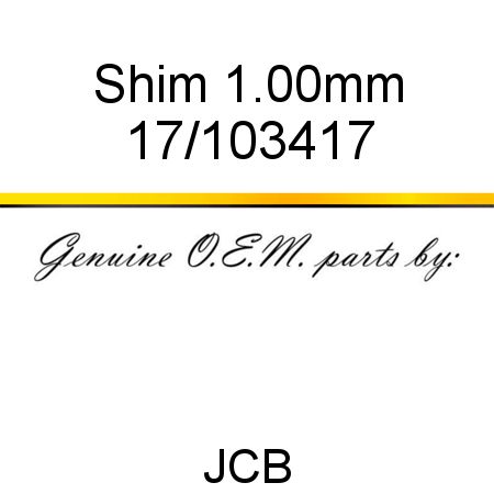 Shim, 1.00mm 17/103417
