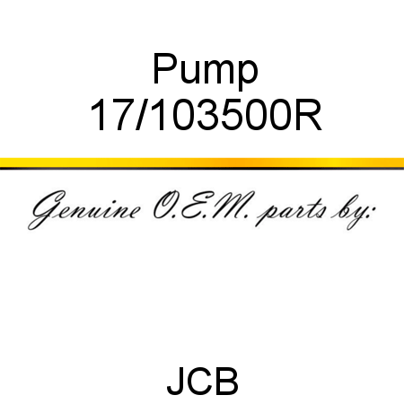 Pump 17/103500R