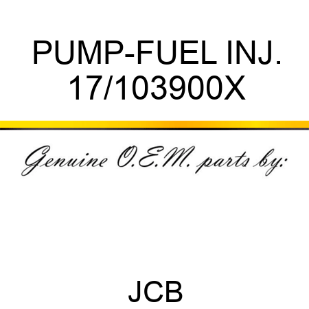 PUMP-FUEL INJ. 17/103900X