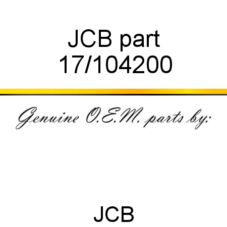 JCB part 17/104200