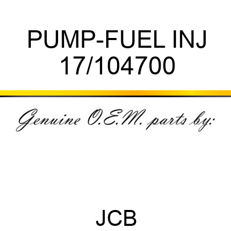 PUMP-FUEL INJ 17/104700