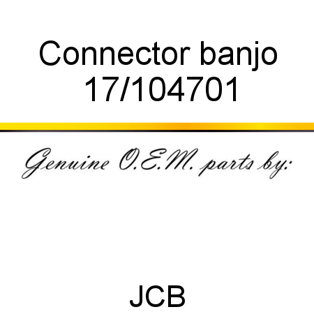 Connector, banjo 17/104701