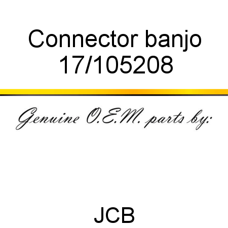 Connector, banjo 17/105208