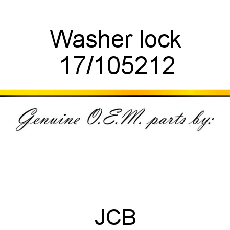 Washer, lock 17/105212