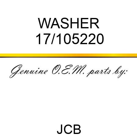 WASHER 17/105220