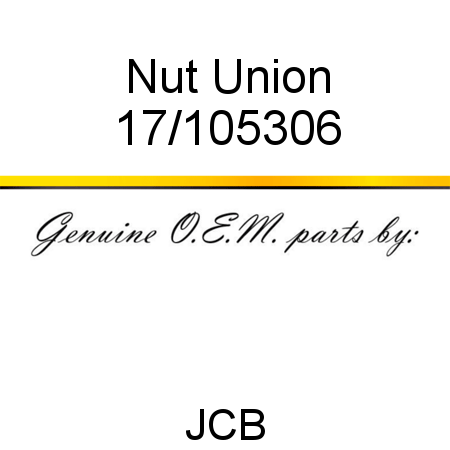 Nut, Union 17/105306