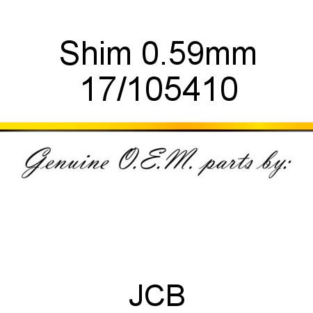 Shim, 0.59mm 17/105410
