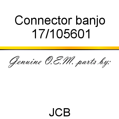 Connector, banjo 17/105601