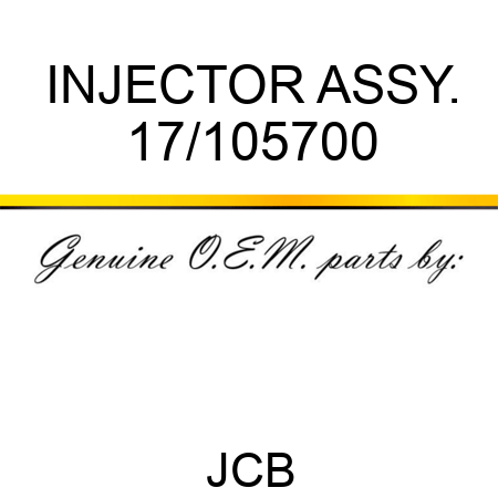 INJECTOR ASSY. 17/105700