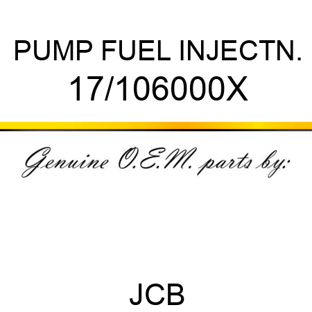 PUMP FUEL INJECTN. 17/106000X