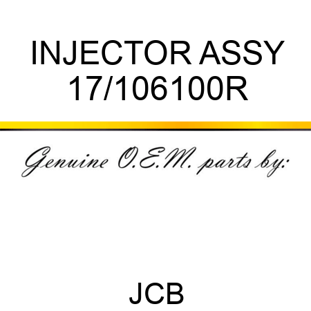 INJECTOR ASSY 17/106100R