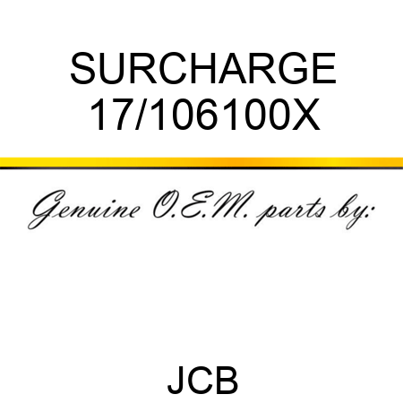 SURCHARGE 17/106100X