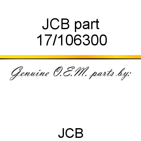 JCB part 17/106300