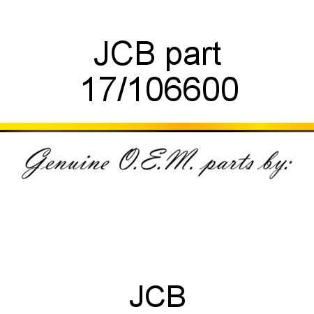 JCB part 17/106600