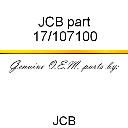 JCB part 17/107100