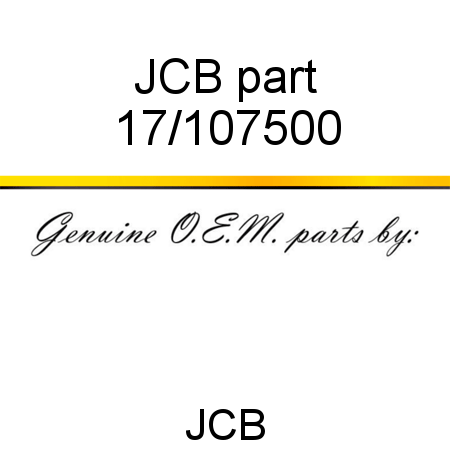 JCB part 17/107500