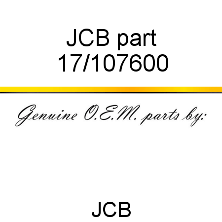 JCB part 17/107600