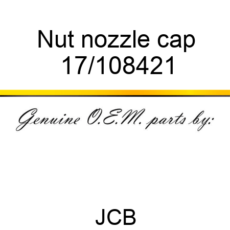 Nut nozzle cap 17/108421