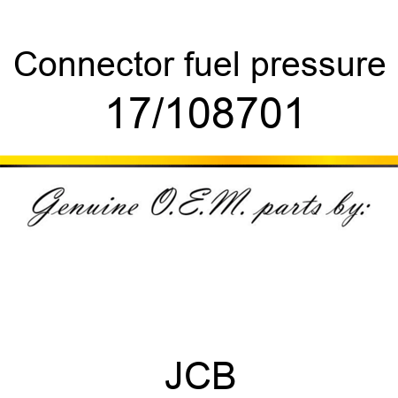 Connector, fuel pressure 17/108701
