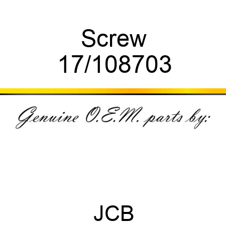 Screw 17/108703