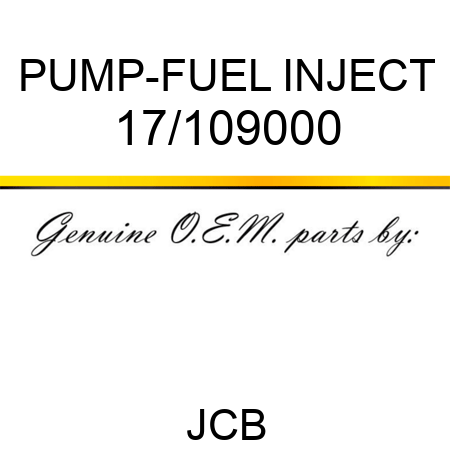 PUMP-FUEL INJECT 17/109000