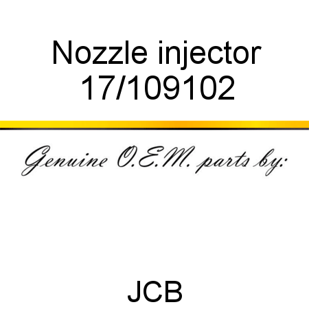Nozzle, injector 17/109102