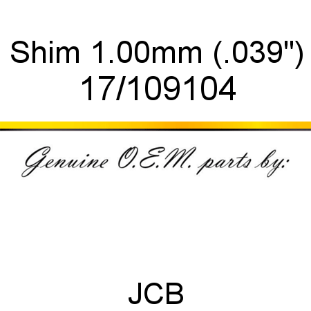 Shim, 1.00mm (.039