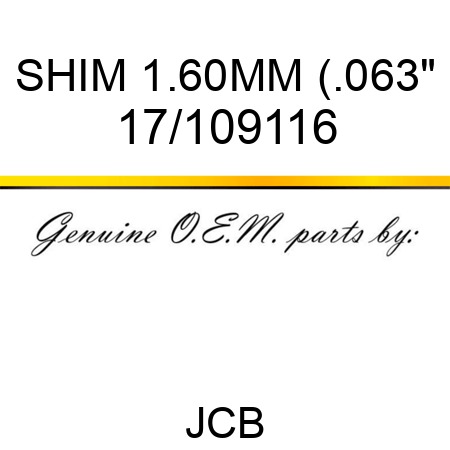 SHIM 1.60MM (.063