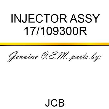 INJECTOR ASSY 17/109300R