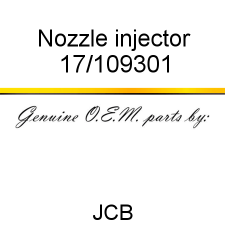Nozzle, injector 17/109301
