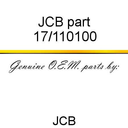 JCB part 17/110100