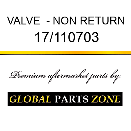 VALVE  - NON RETURN 17/110703