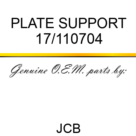 PLATE SUPPORT 17/110704