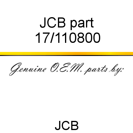 JCB part 17/110800