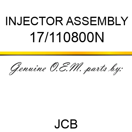 INJECTOR ASSEMBLY 17/110800N