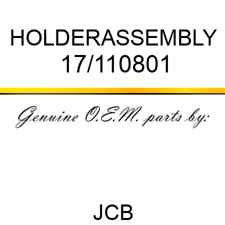 HOLDER,ASSEMBLY 17/110801