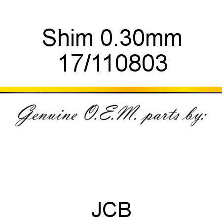 Shim, 0.30mm 17/110803