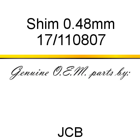 Shim, 0.48mm 17/110807